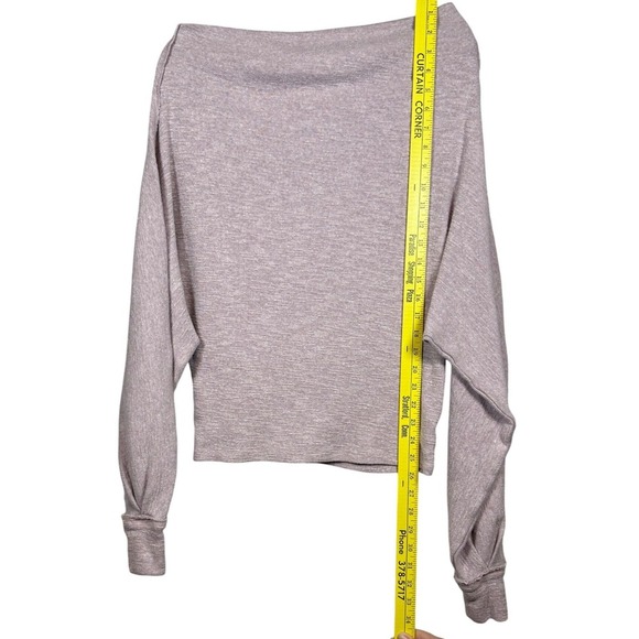 FREE PEOPLE We The Free Valencia Off The Shoulder Top Purple Ribbed Knit Size XS - Picture 5 of 8